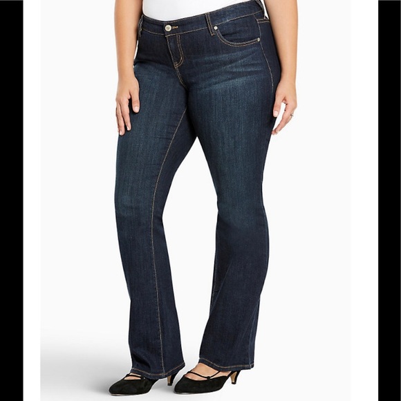 torrid Denim - Torrid Relaxed Bootcut Jeans-Dark Wash Size 14